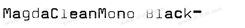MagdaCleanMono Black字体转换
